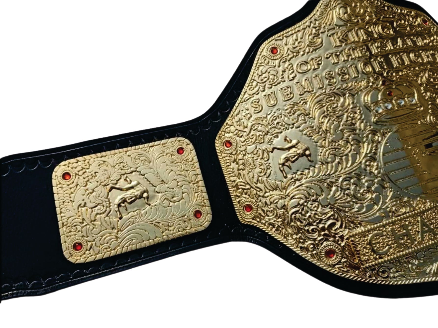 Big Gold King of the Island Submission Fighting Custom Custom Championship Wrestling Belt