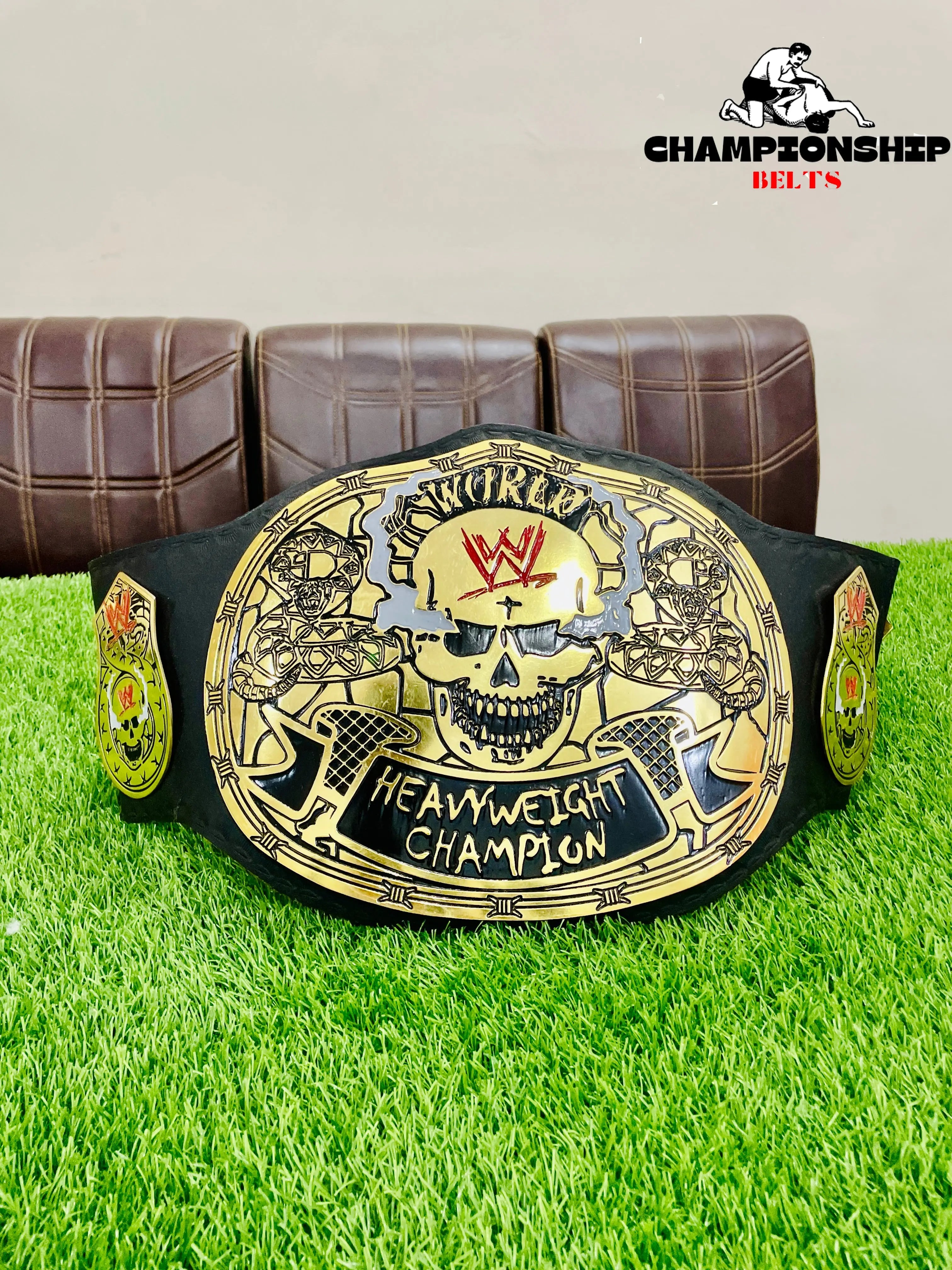 Smoking Skull Snake Skin Heavyweight Championship Replica title Belt