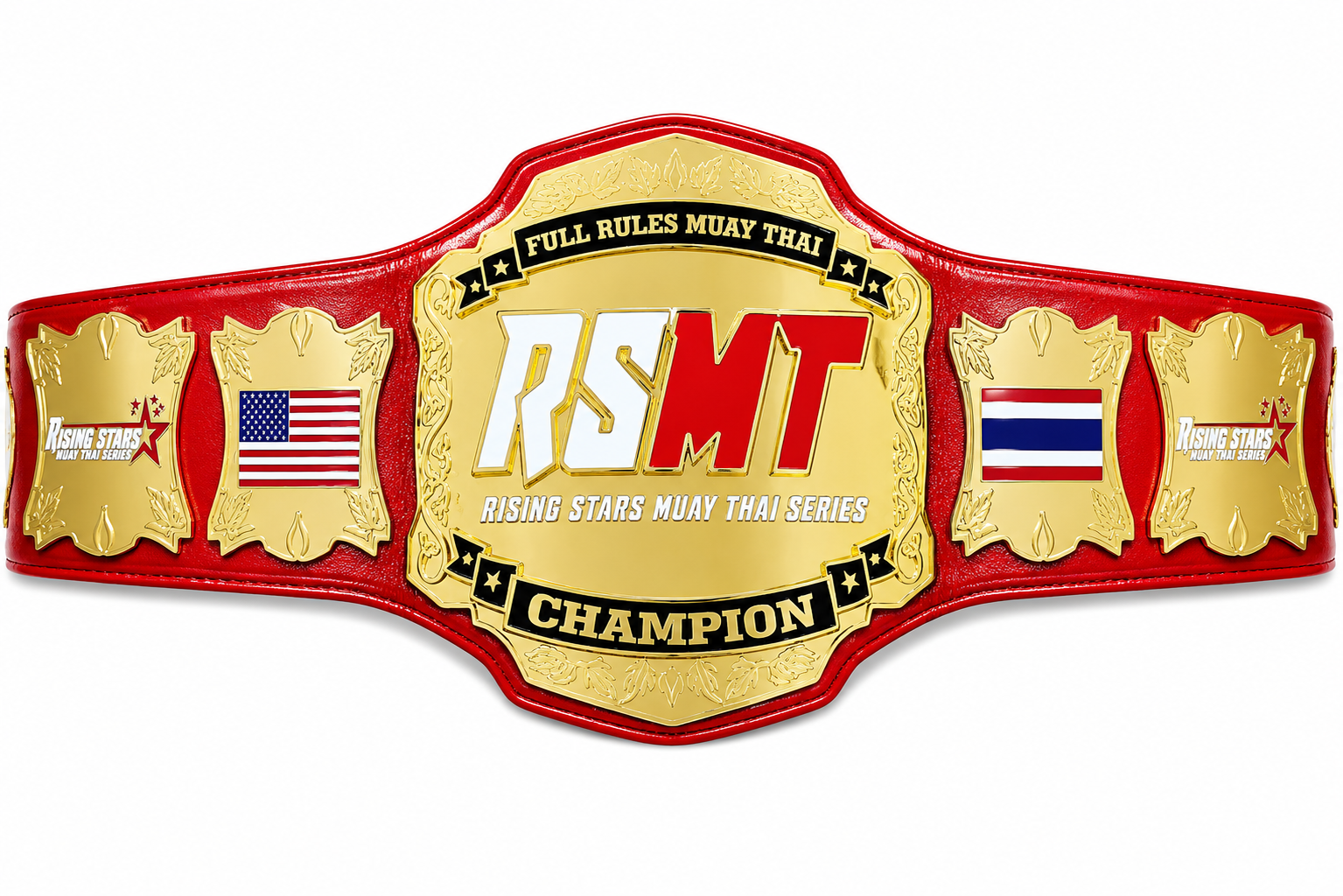 Customized Rising Stars Muay Thai Fighting Championship Title Belt Replica