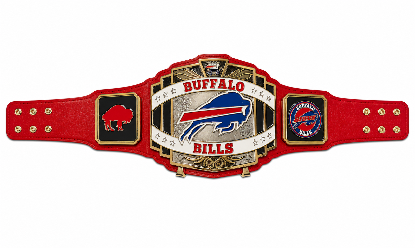 New Buffalo Bills Football Team NFL Championship Belt Adult Size 4mm zinc