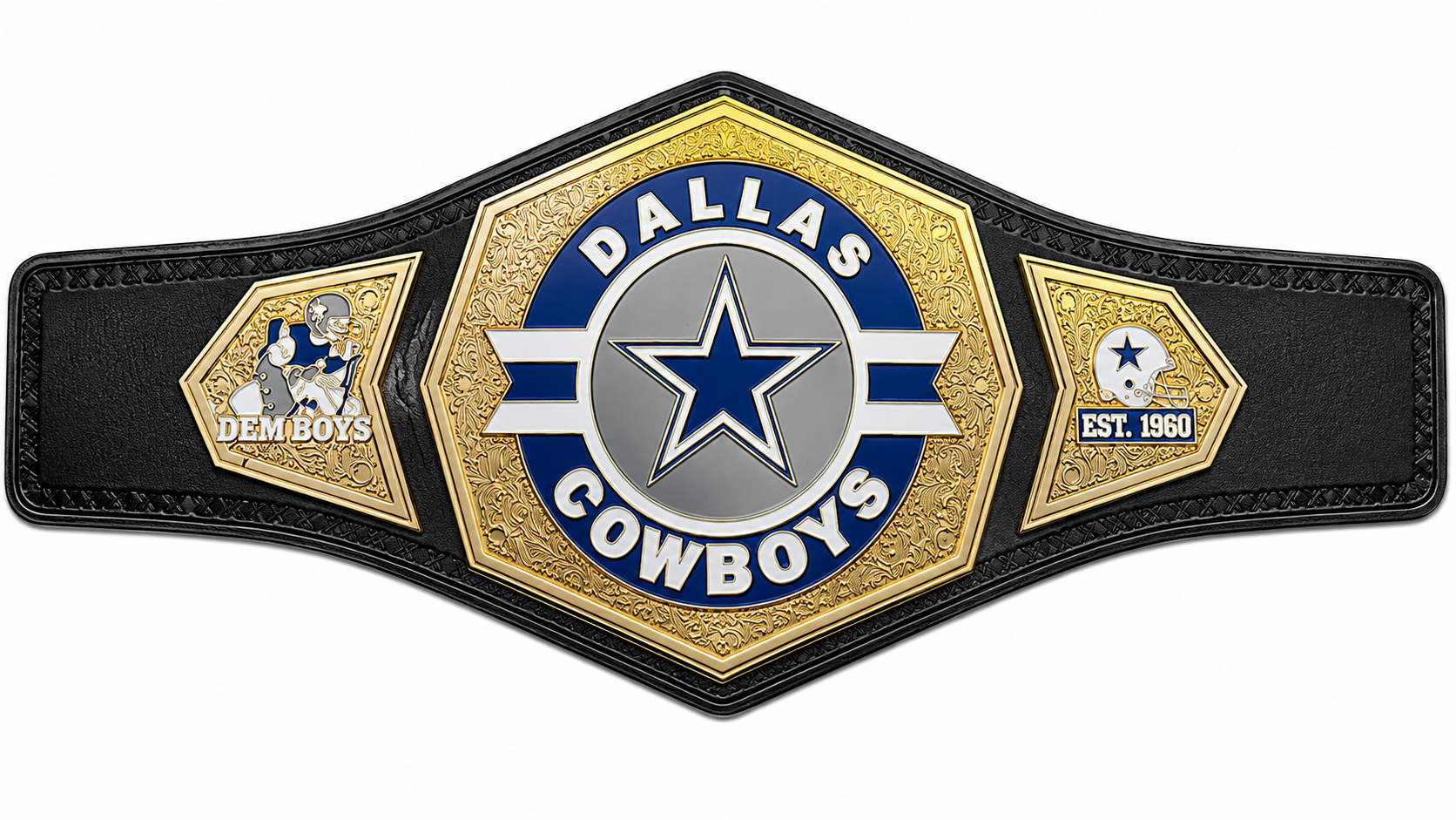New Customised Dallas Cowboys title Champion belts Leather Strap adult size