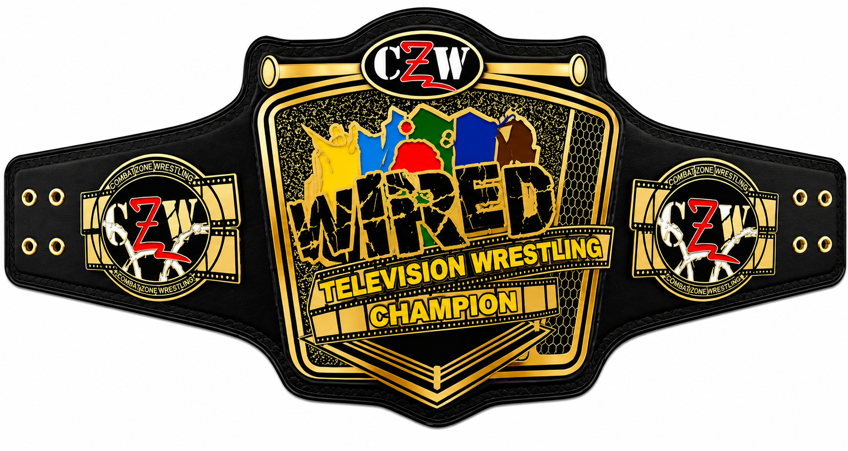 CZW Wired Television Heavyweight wrestling CHAMPIONSHIP BELT ADULT SIZE 2mm