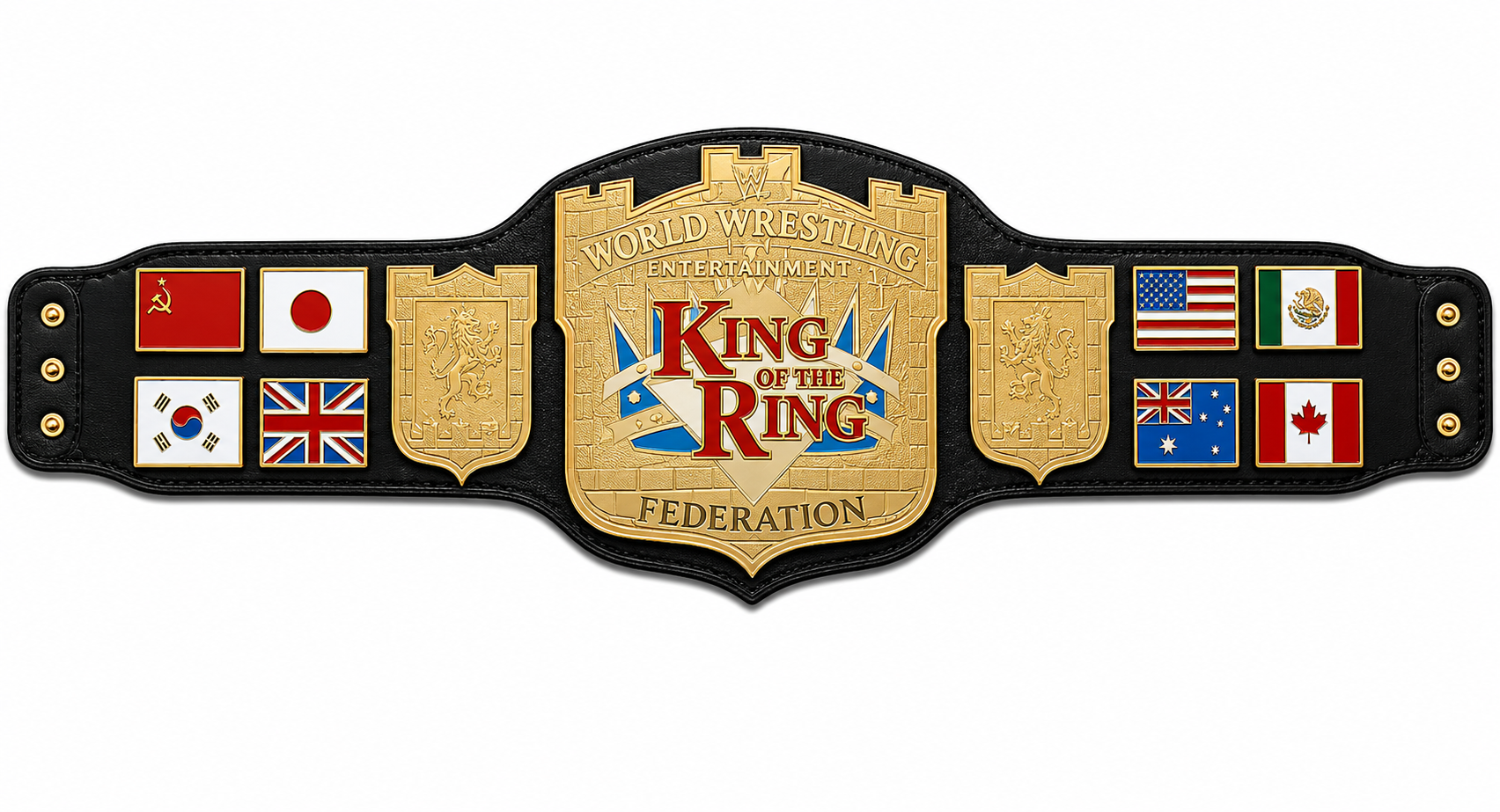 KING OF THE RING WORLD WRESTLING FEDERATION BELT 2MM BRASS PLATED
