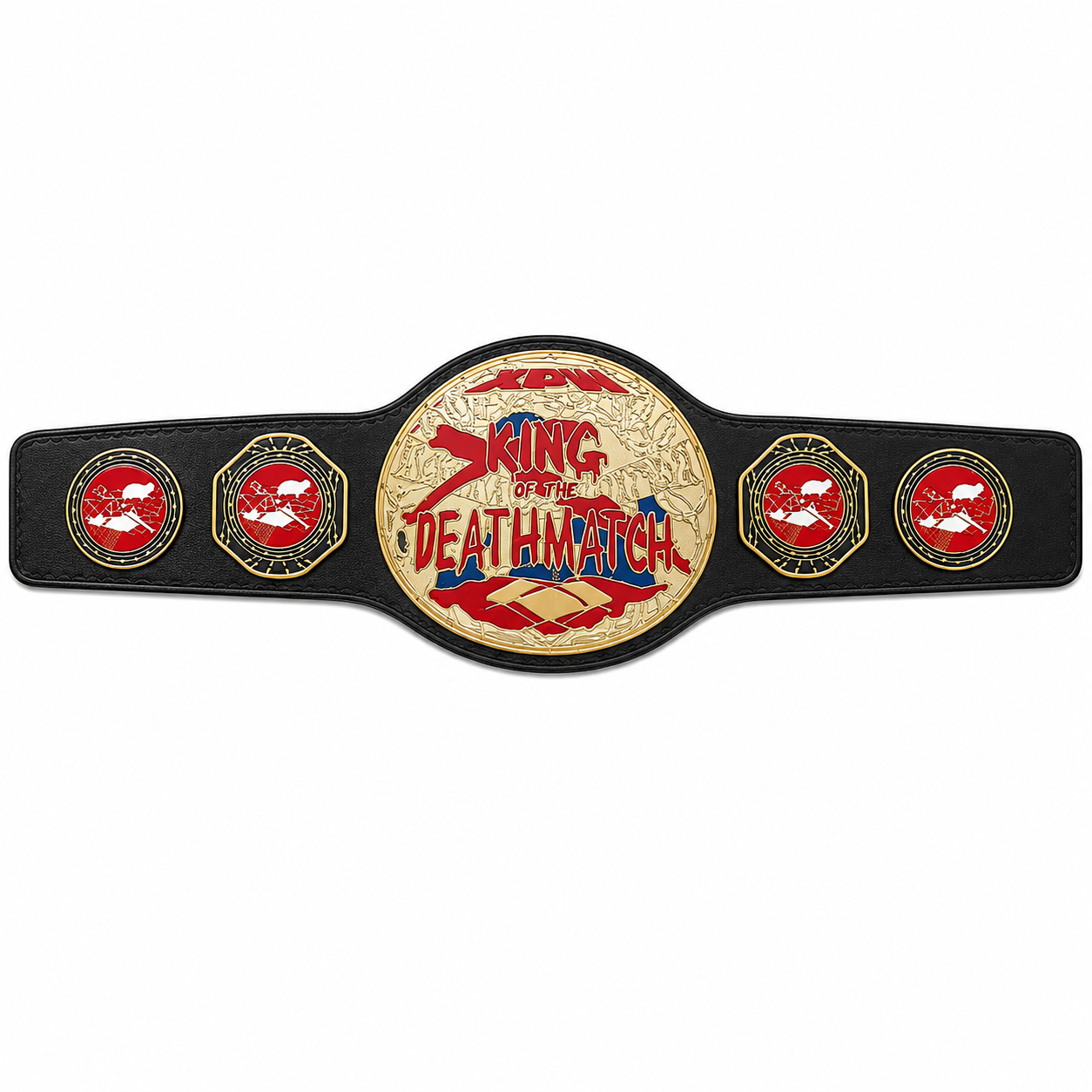 New XPW King of the Deathmatch Wrestling Championship belt Replica Zinc 2mm -