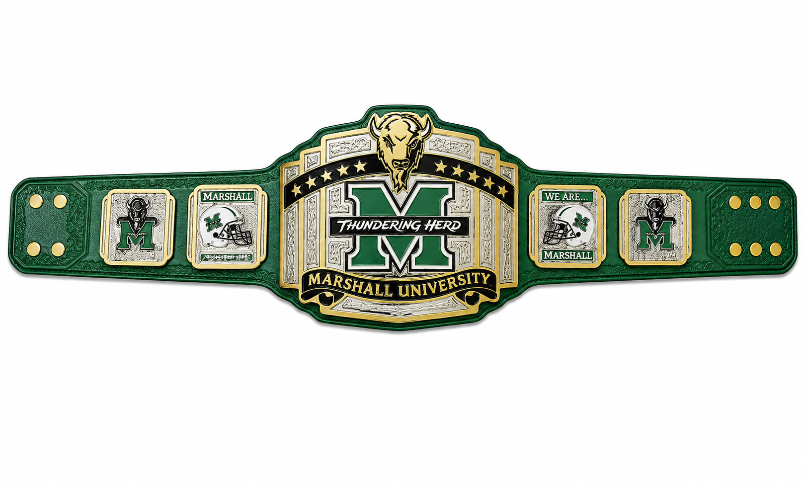 Marshall University Customized Championship Title Belt Adult Size