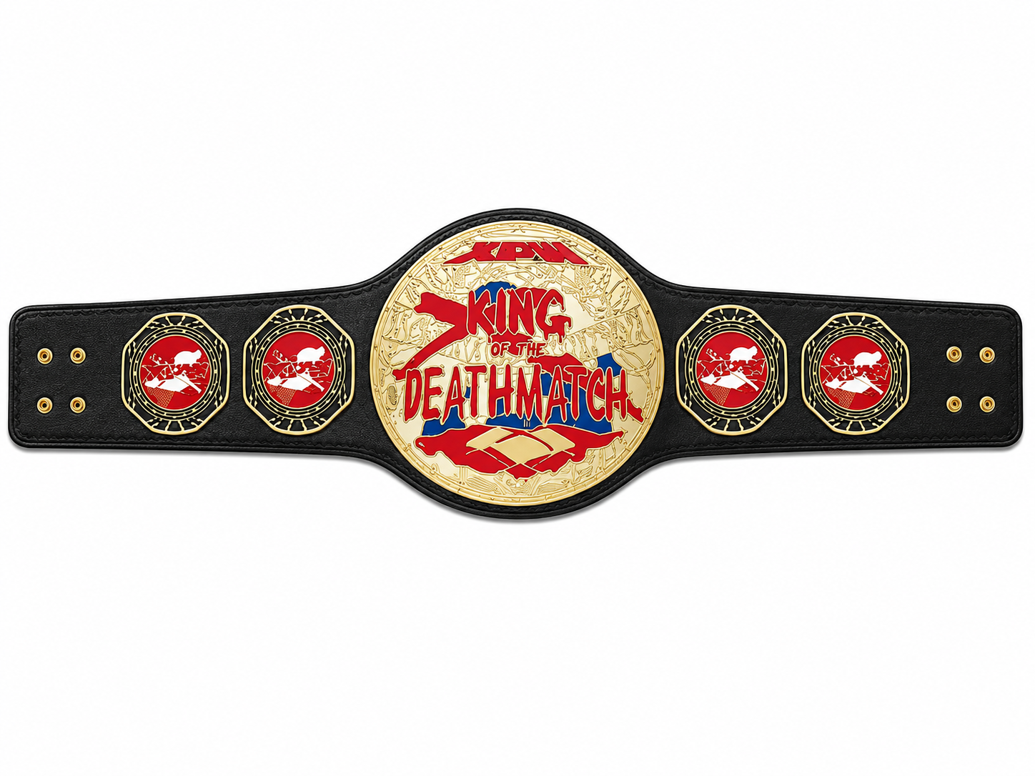New XPW King of the Deathmatch Wrestling Championship belt Replica Zinc 2mm4mm