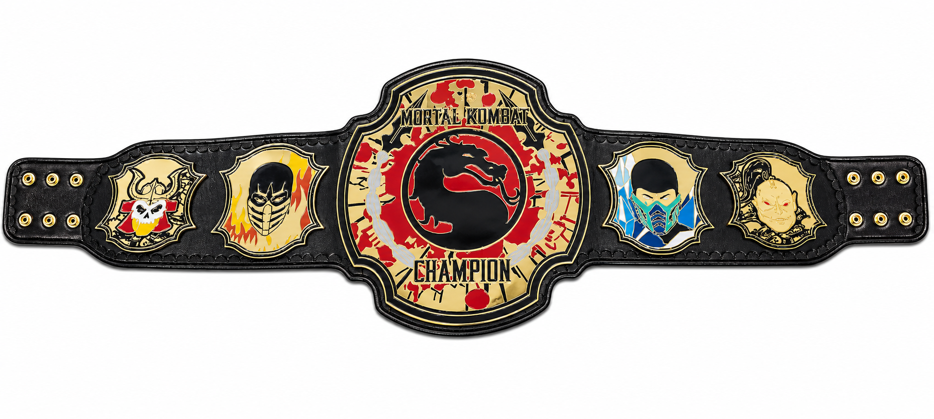 Mortal Kombat Wrestling Championship title belt Adult Size Brass Plated