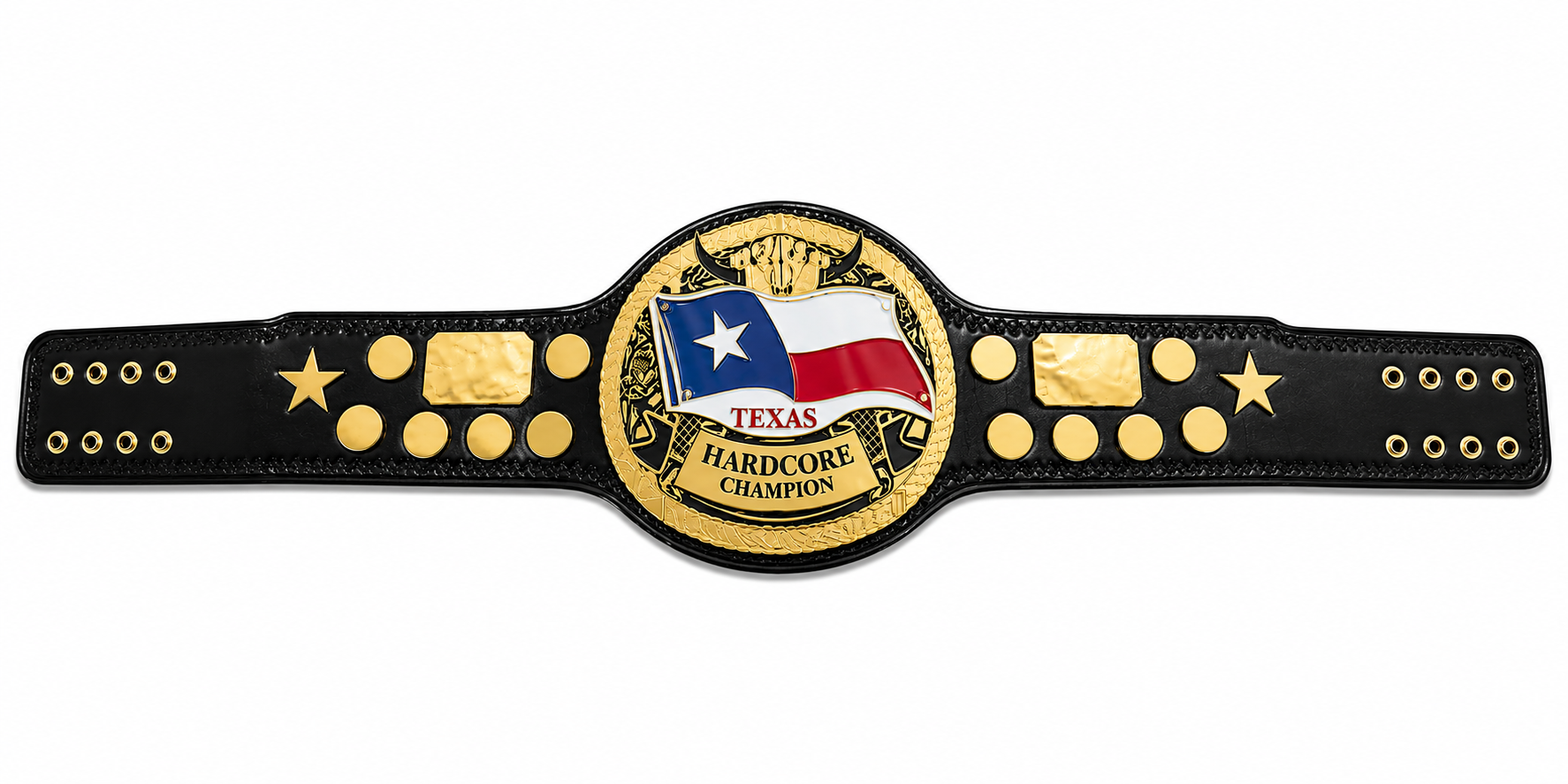 Texas Hardcore Wrestling Championship title belt Adult Size Brass Plated