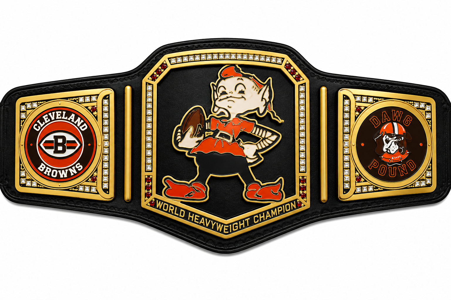 Cleveland Browns championship belt Super bowl Football NFL 2mm Brass