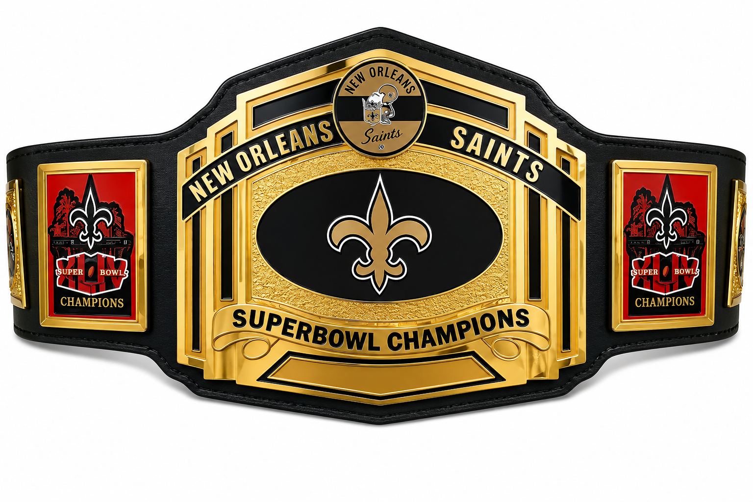 Custom Orleans saints Championship Belt Adult Size 2mm Brass