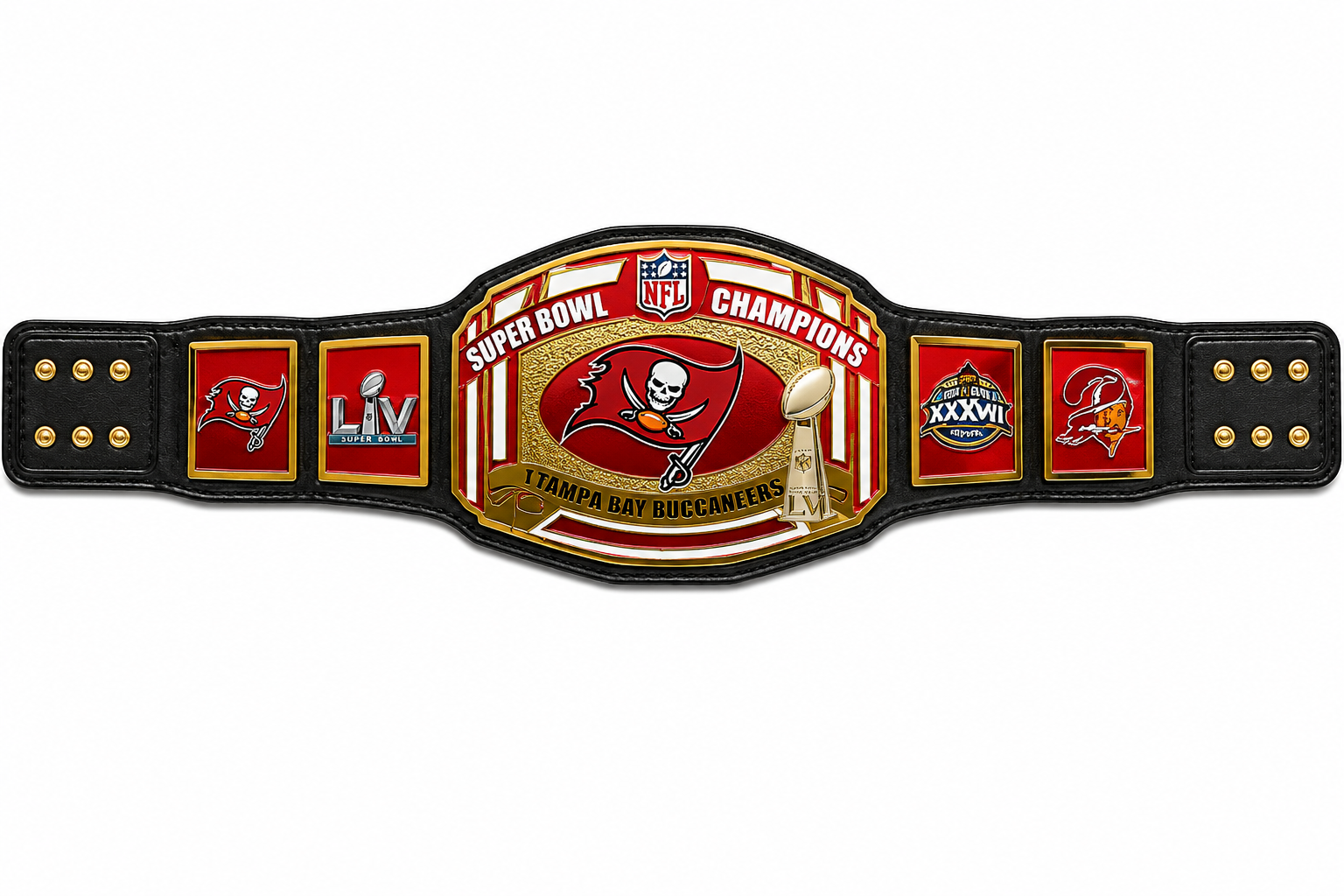 Tampa Bay Buccaneers Super Bowl Champion Title Belt 2MM Brass Adult Size