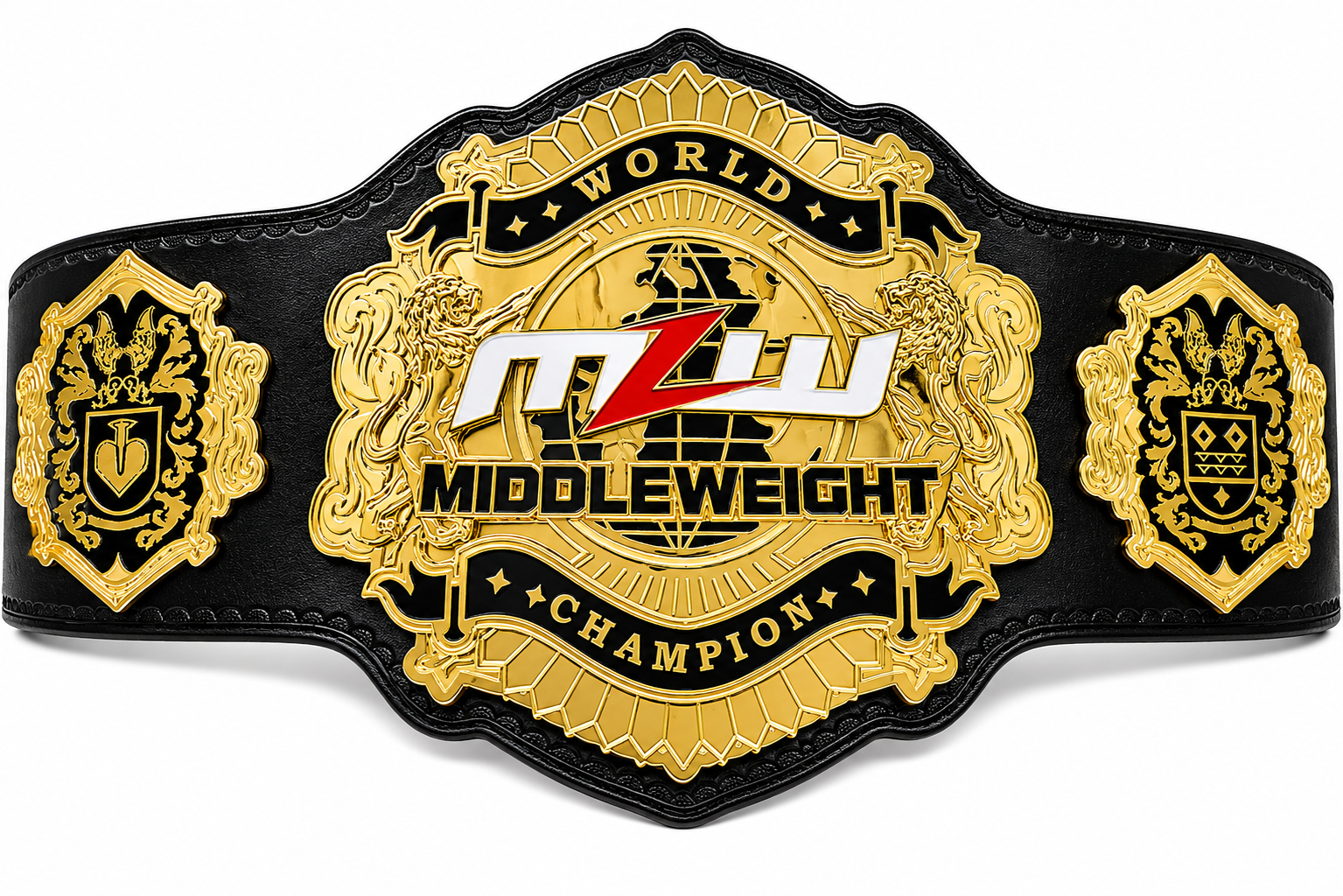 Customized MZW World Heavyweight Wrestling Championship Replica Title Belt