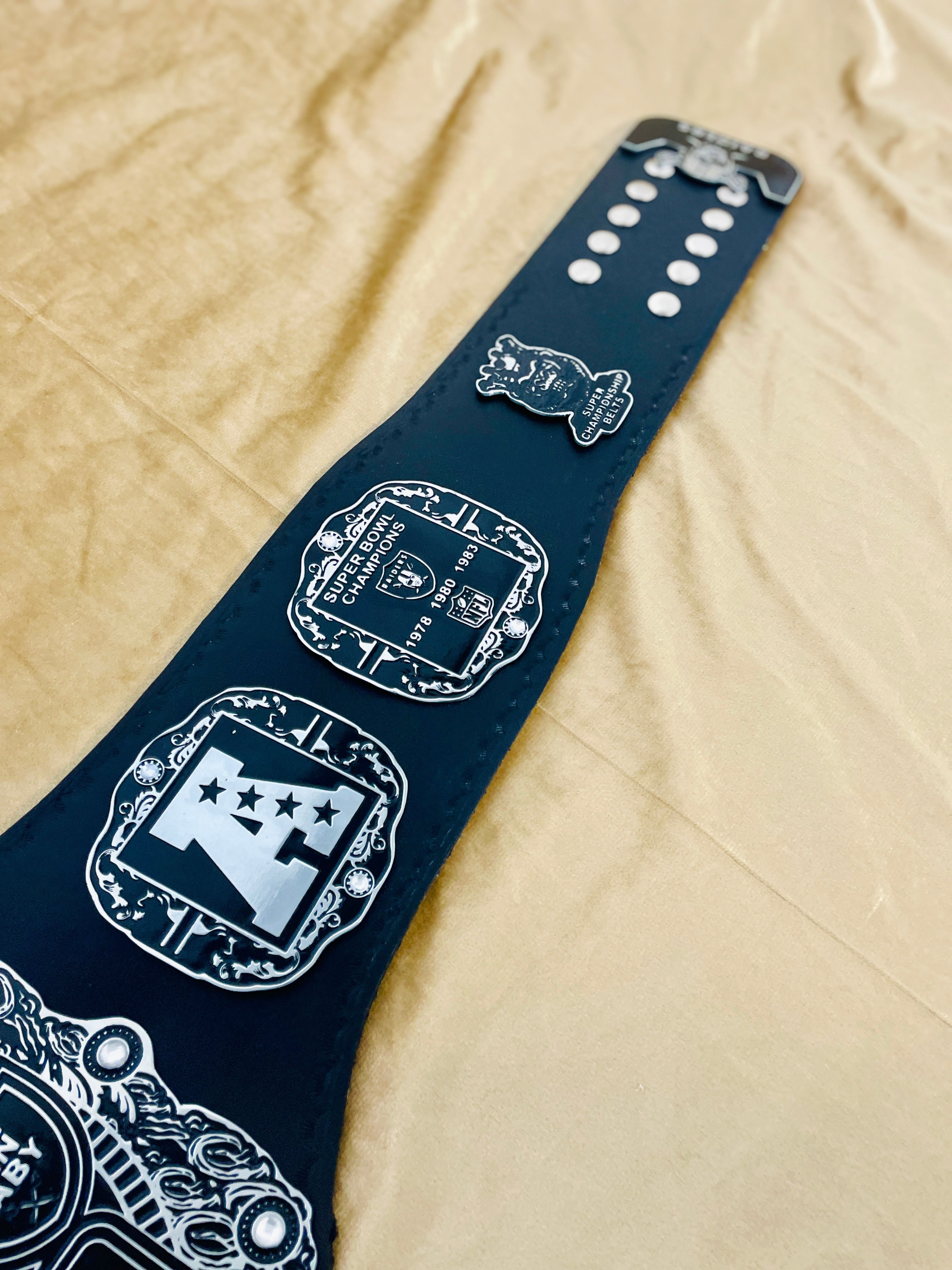Las Vegas Raider NFL championship belt Heavyweight Replica title Belt