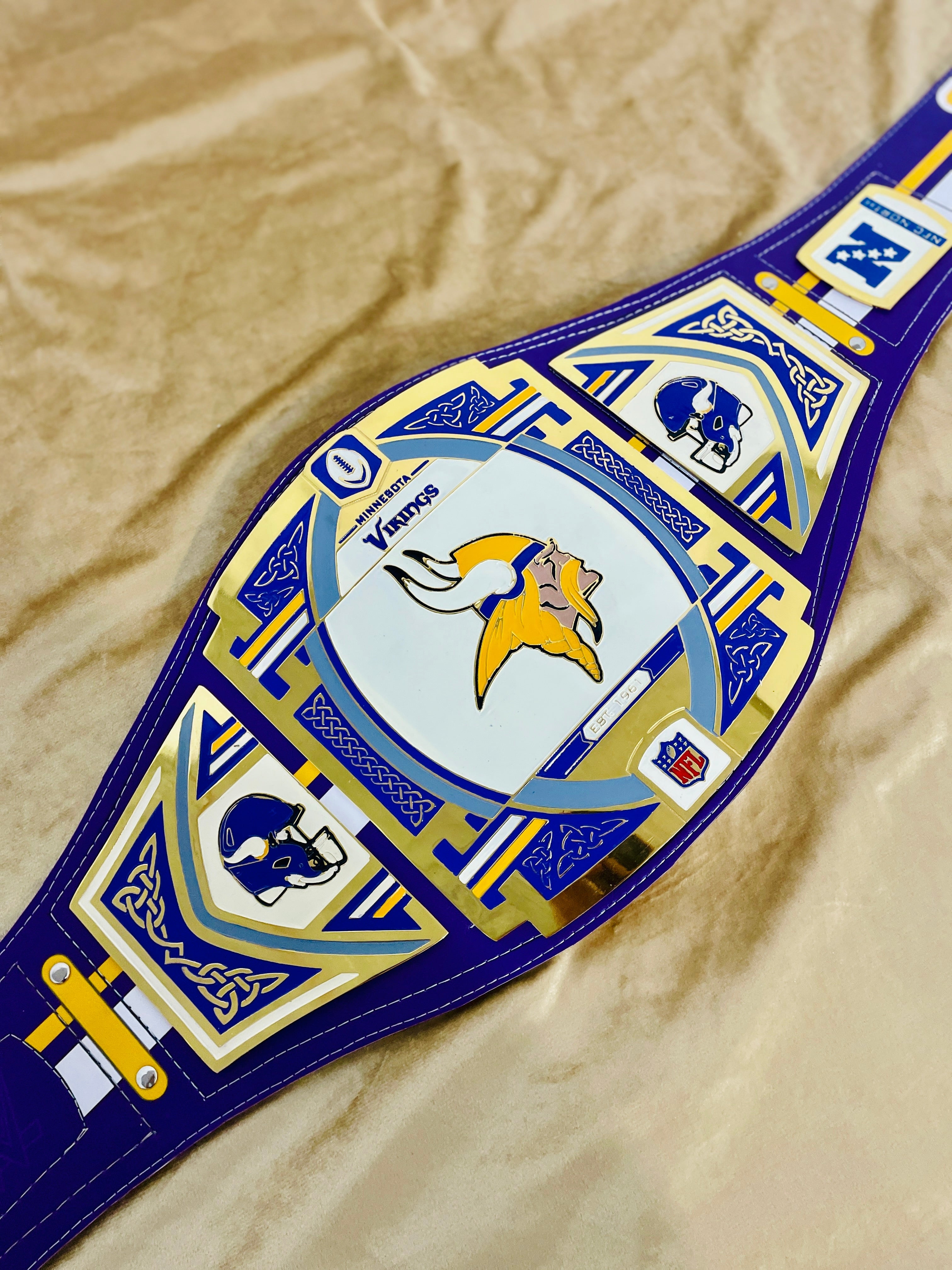 Minnesota Vikings Legacy Replica Wrestling Title Belt