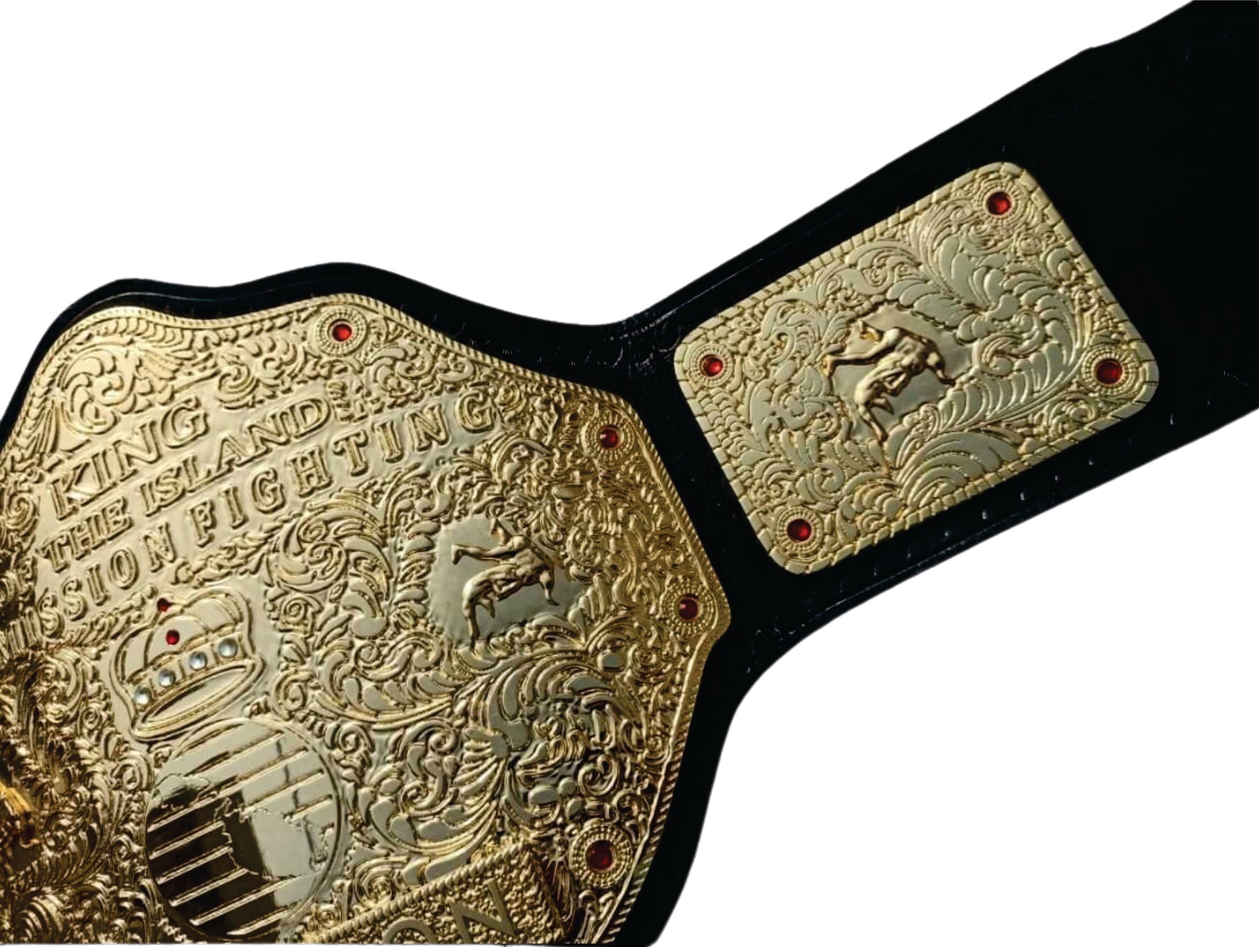 Big Gold King of the Island Submission Fighting Custom Custom Championship Wrestling Belt