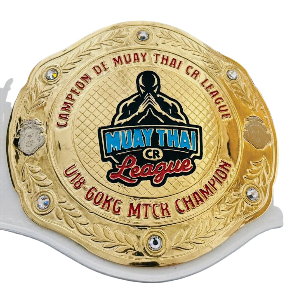 Muay Thai CR League U18-60KG Champion Championship Belt