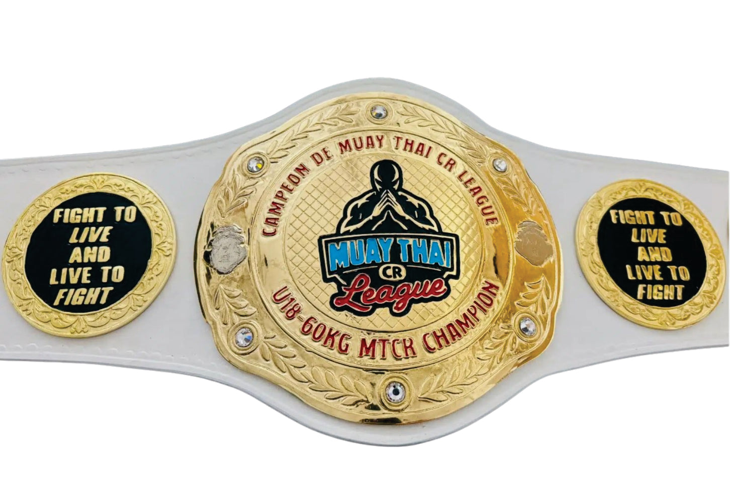 Muay Thai CR League U18-60KG Champion Championship Belt