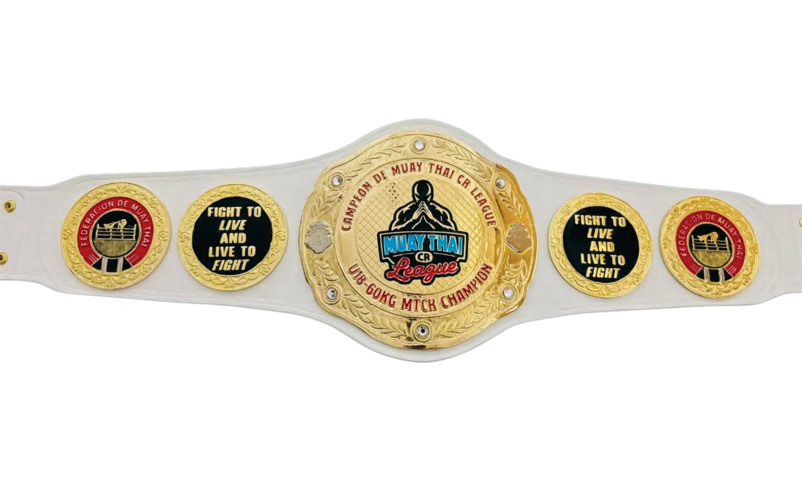 Muay Thai CR League U18-60KG Champion Championship Belt