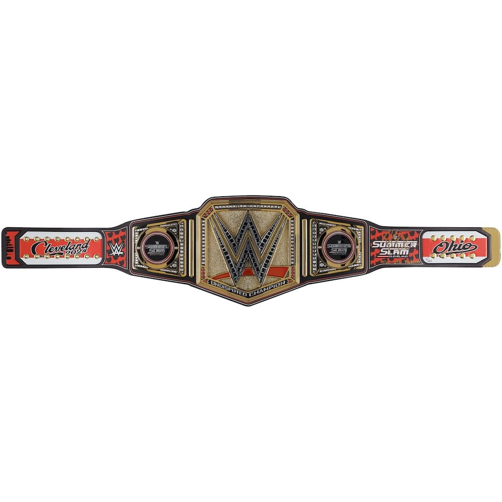 Roman Reigns Autographed SummerSlam 2024 Replica Title Belt