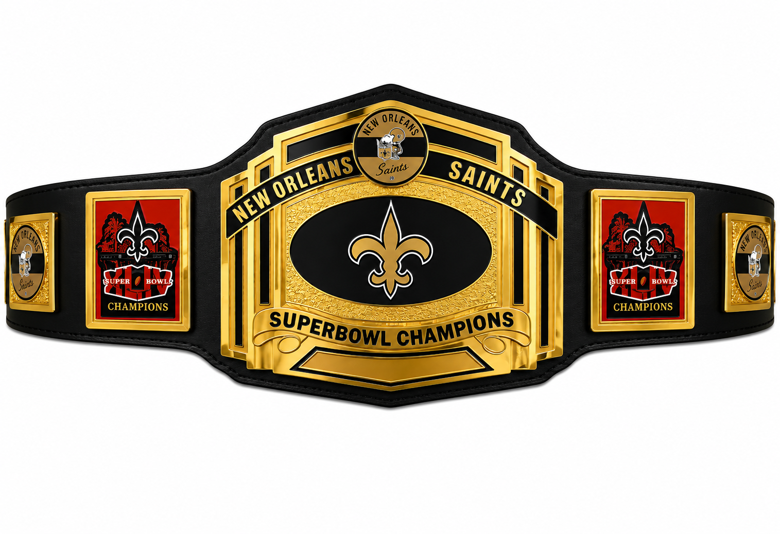 Custom Orleans saints Championship Belt Adult Size 2mm Brass