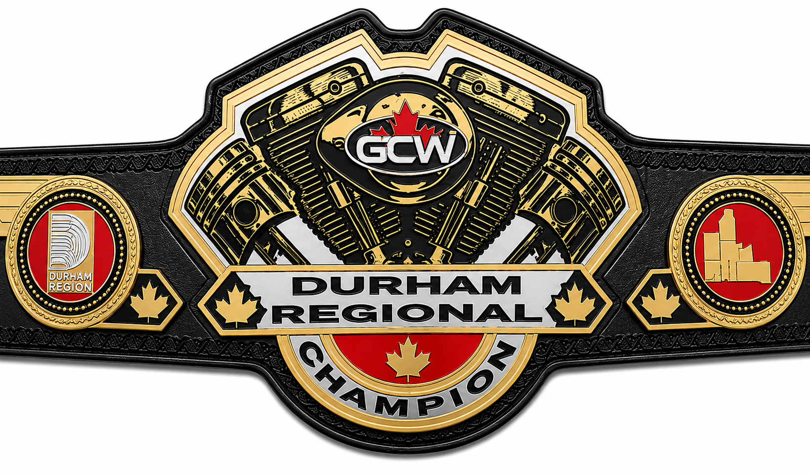 GCW Durham Regional Wrestling Championship Title Belt Adult Size Brass Plated