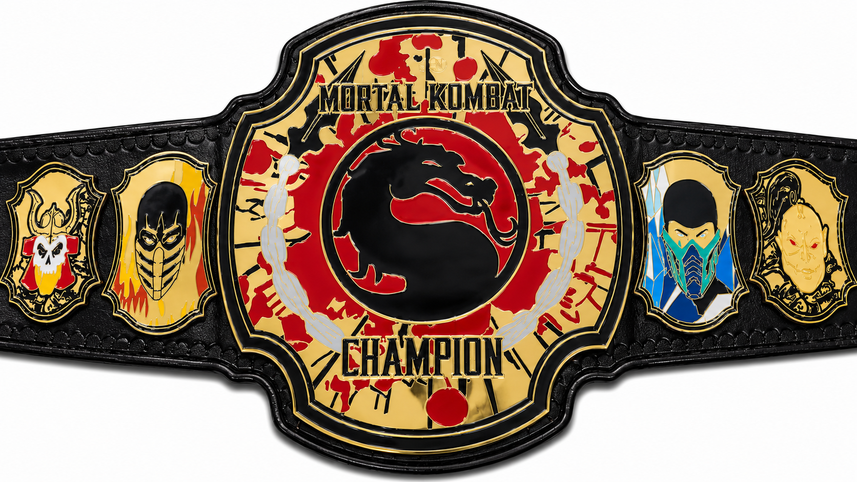 Mortal Kombat Wrestling Championship title belt Adult Size Brass Plated