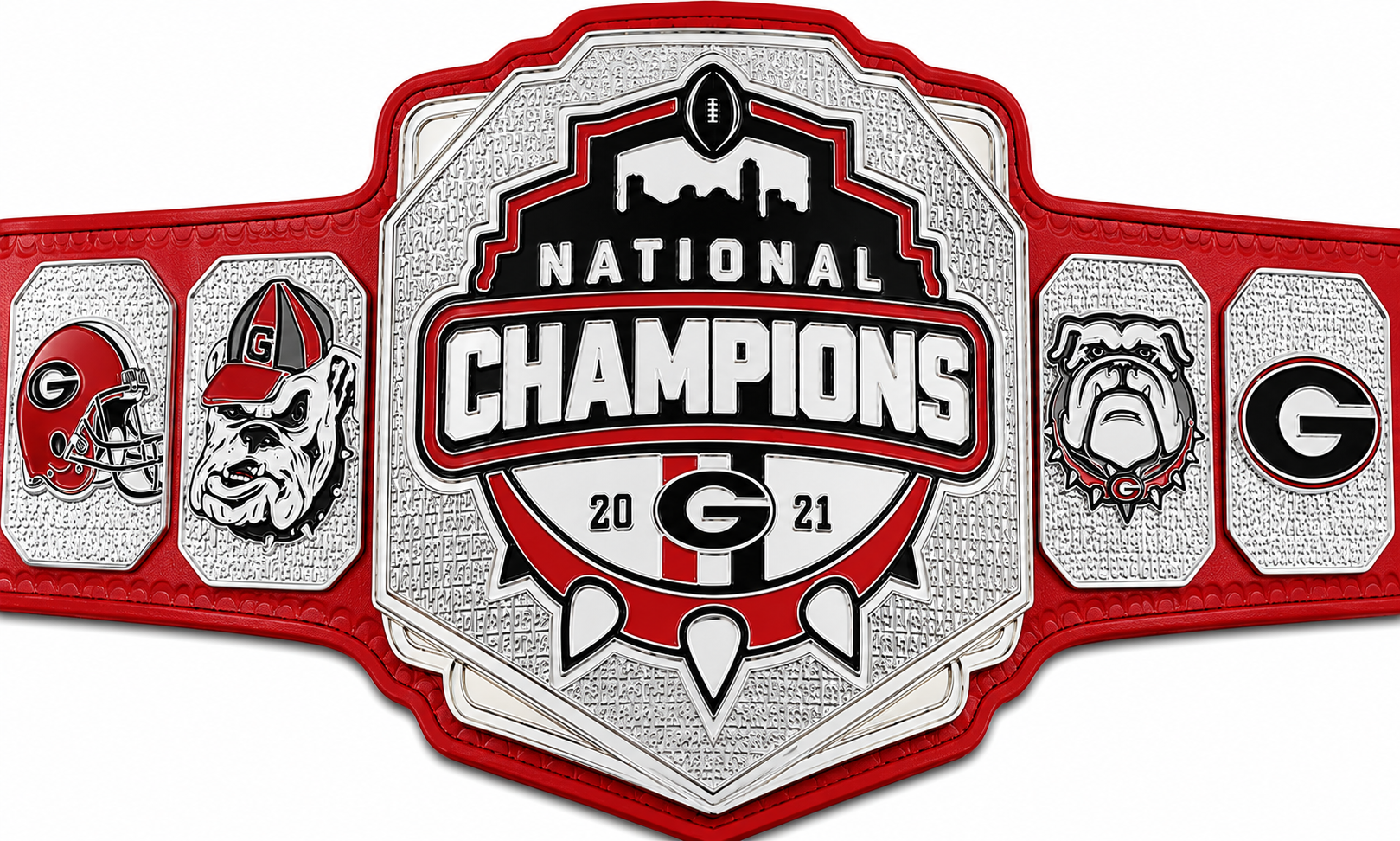 New Georgia Bulldog National Championship Leather Belt Adult Size