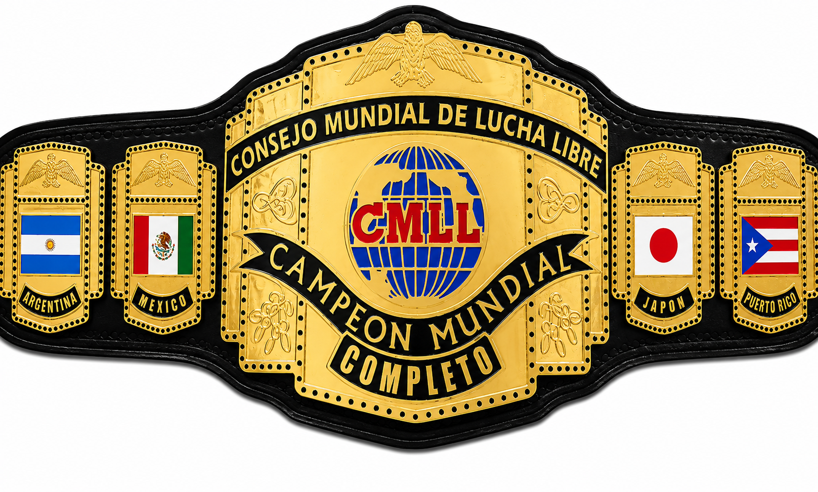 CMLL Championship Belt Adult Size Replica zinc plates