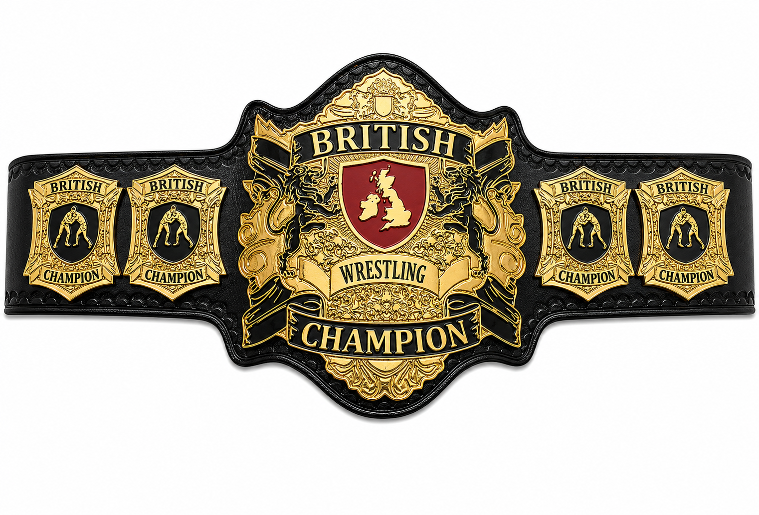 British World Wrestling Championship Title Belt Adult Size Zinc Plated