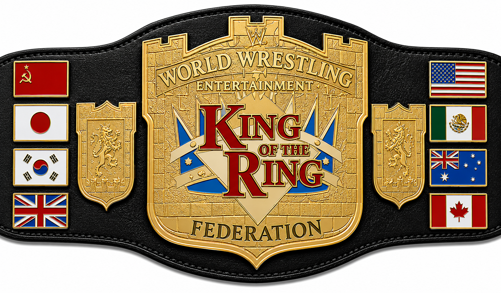 KING OF THE RING WORLD WRESTLING FEDERATION BELT 2MM BRASS PLATED