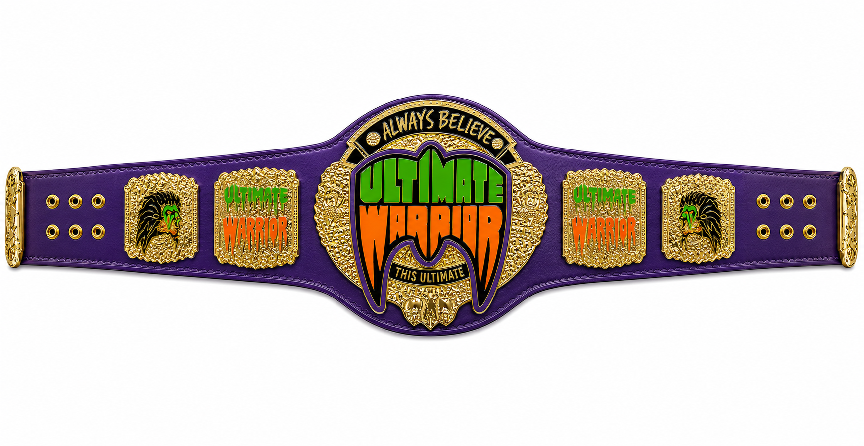 Ultimate Warrior World Heavyweight Wrestling Championship Belt 2MM Title