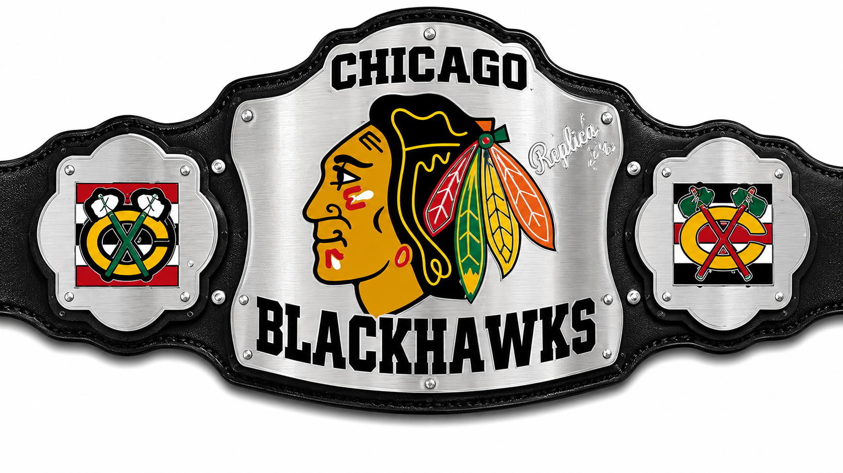 New Customise Chicago Blackhawks Championship Belt Wrestling Belt Adult Size