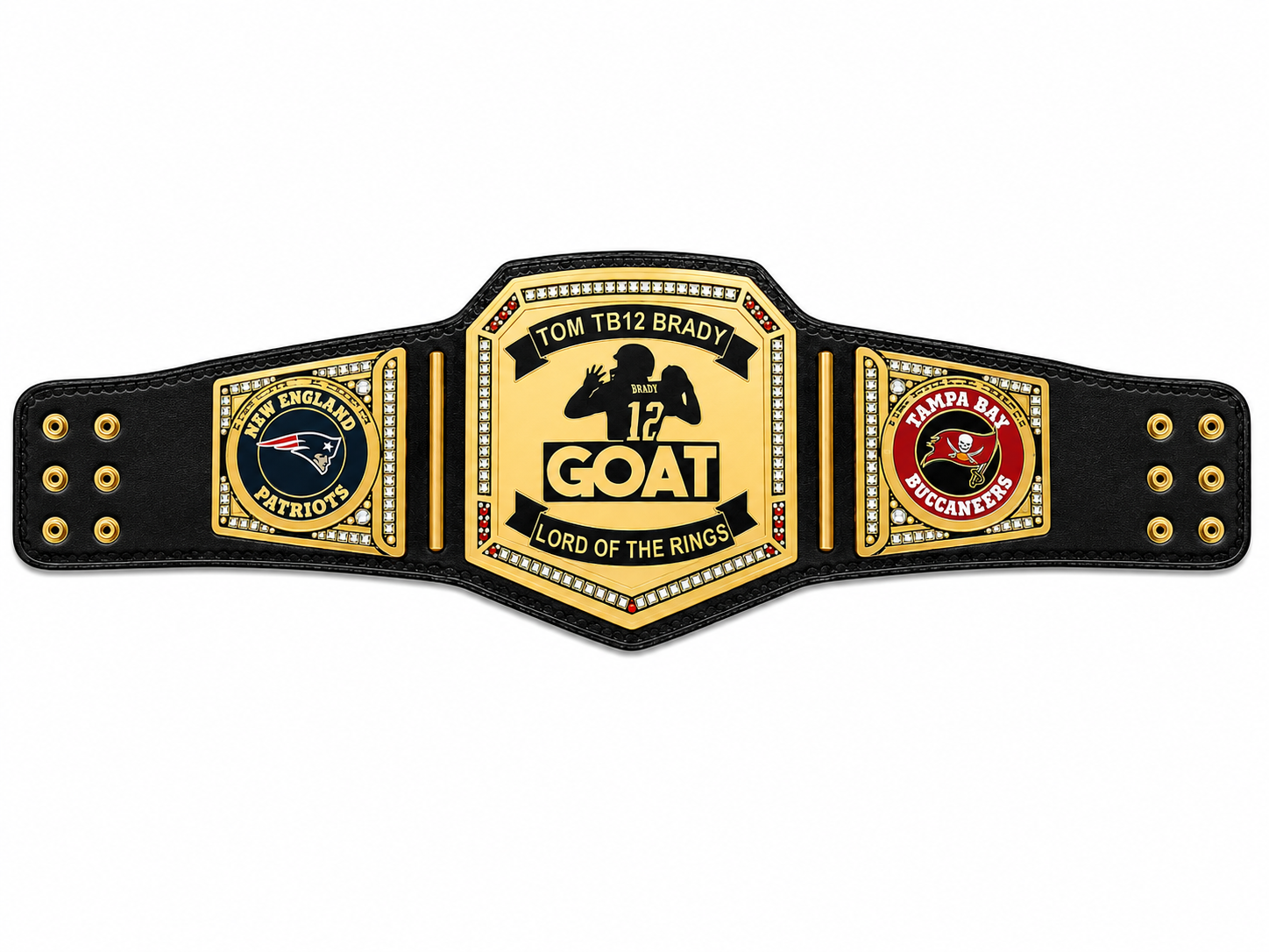 Custom Tom Brady tb12 GOAT Championship Belt Replica
