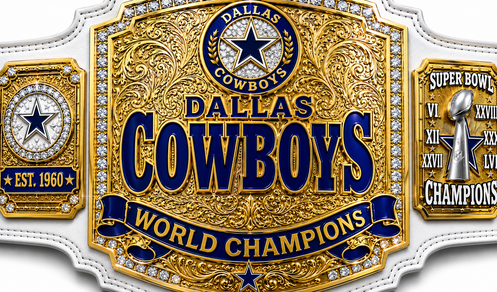 New Customise Dallas Cowboys Championship Belt Adult Size