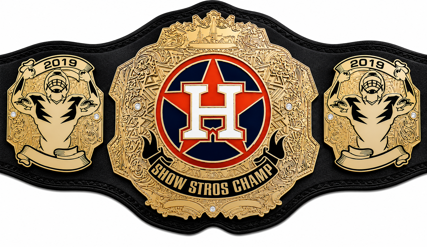 Custom Houston Astros Championship Belt Adult Size