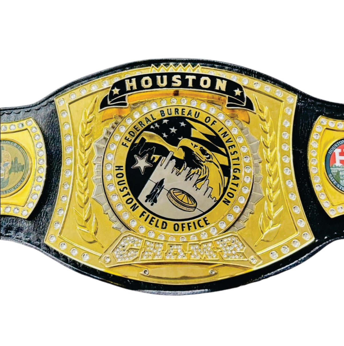 Houston Spinner Black Federal Bureau of Investigation Champion Championship Belt
