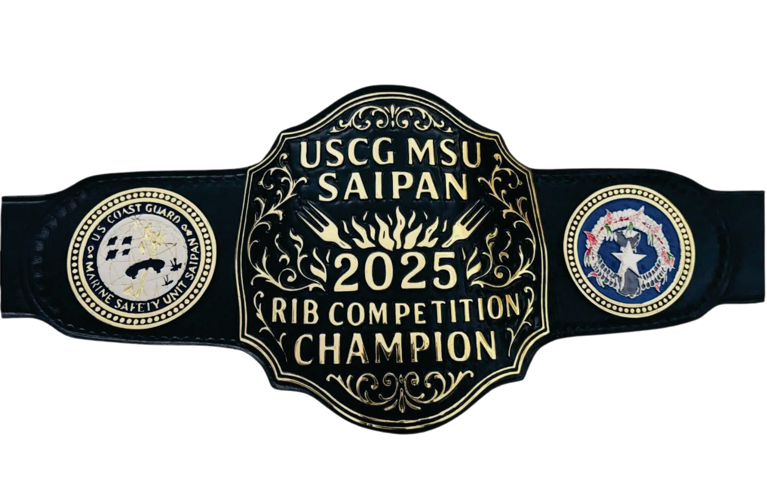 USCG MSU Saipan 2025 Rib Competition Champion Championship Belt