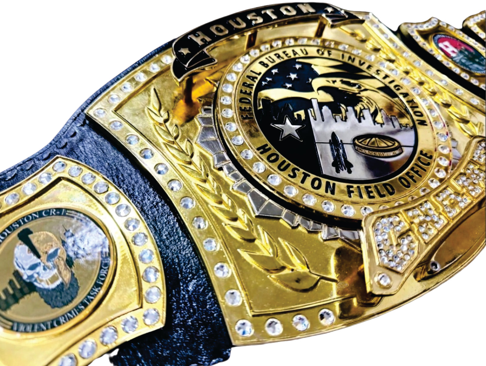 Houston Spinner Black Federal Bureau of Investigation Champion Championship Belt