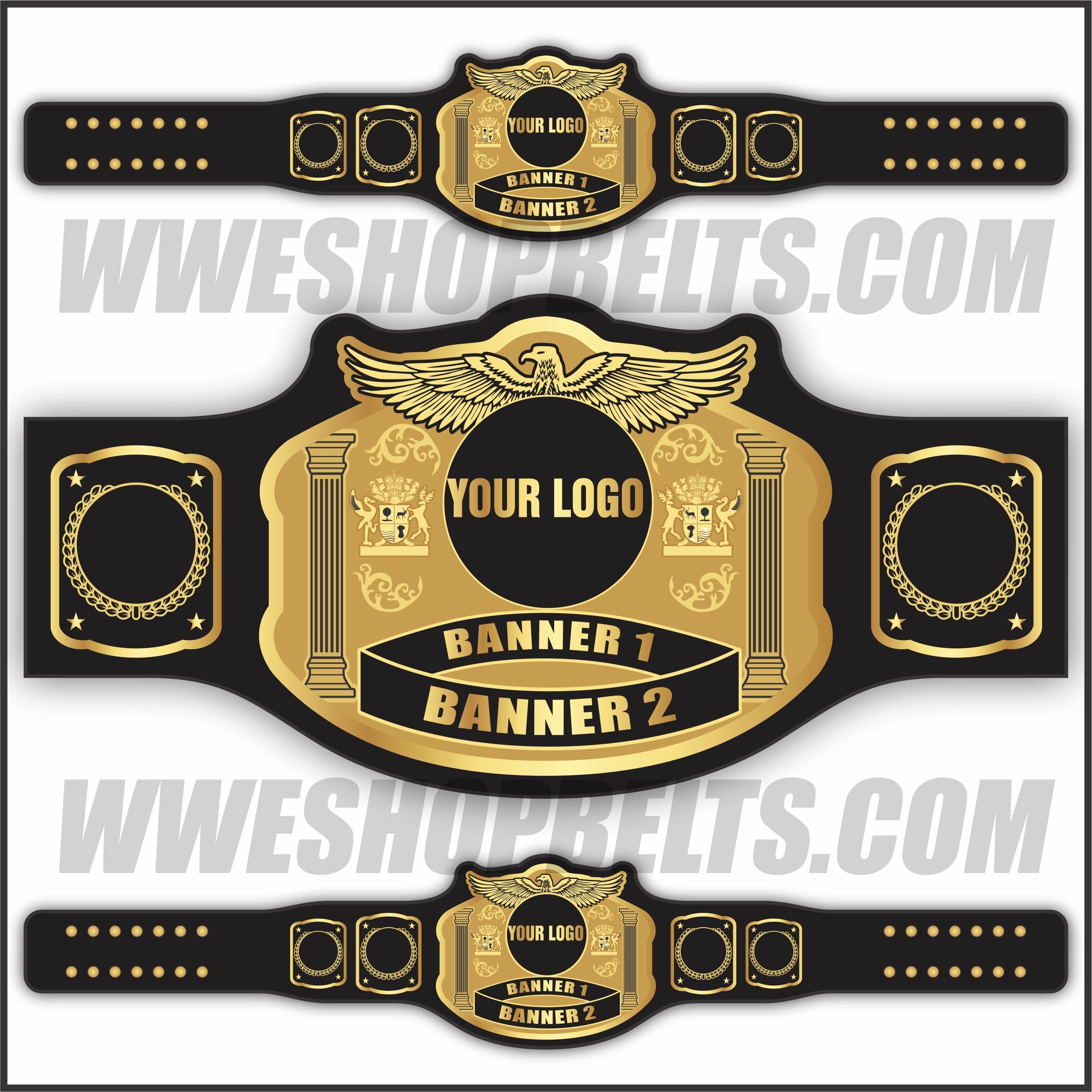 Custom Belts, Add Your Name Plate on Customizable Championship Belts for Halloween, Christmas, Valentine's, Skull Bone