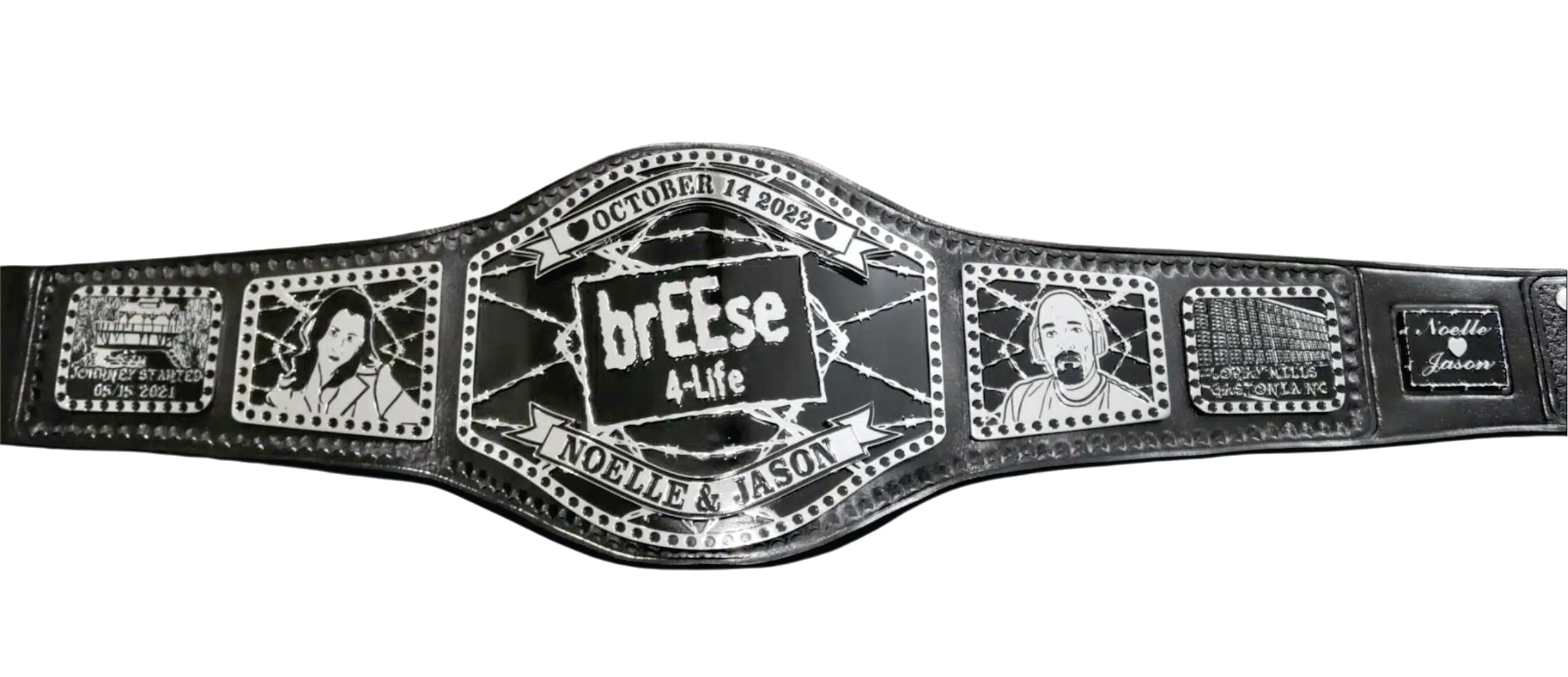 Breese 4-Life Noelle & Jason Custom Championship Belt