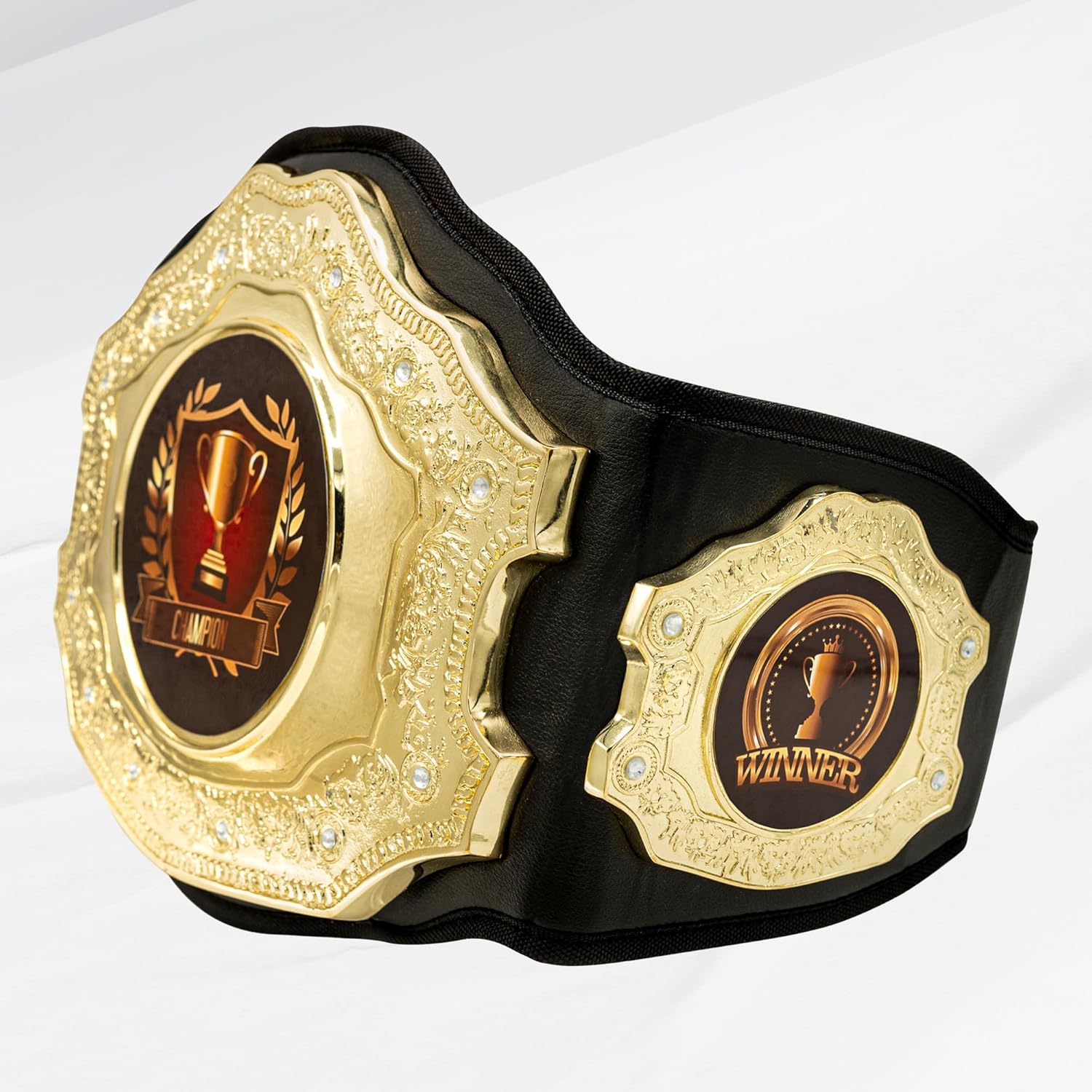 Real Leather Adult Size Die-Cast Championship Belt