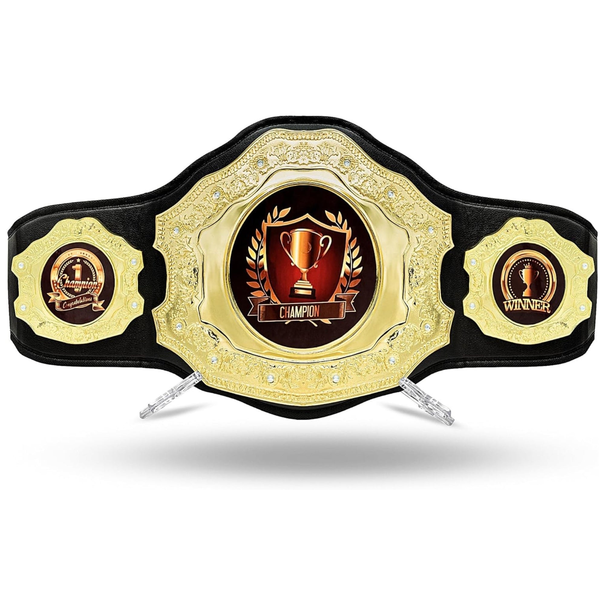 Real Leather Adult Size Die-Cast Championship Belt