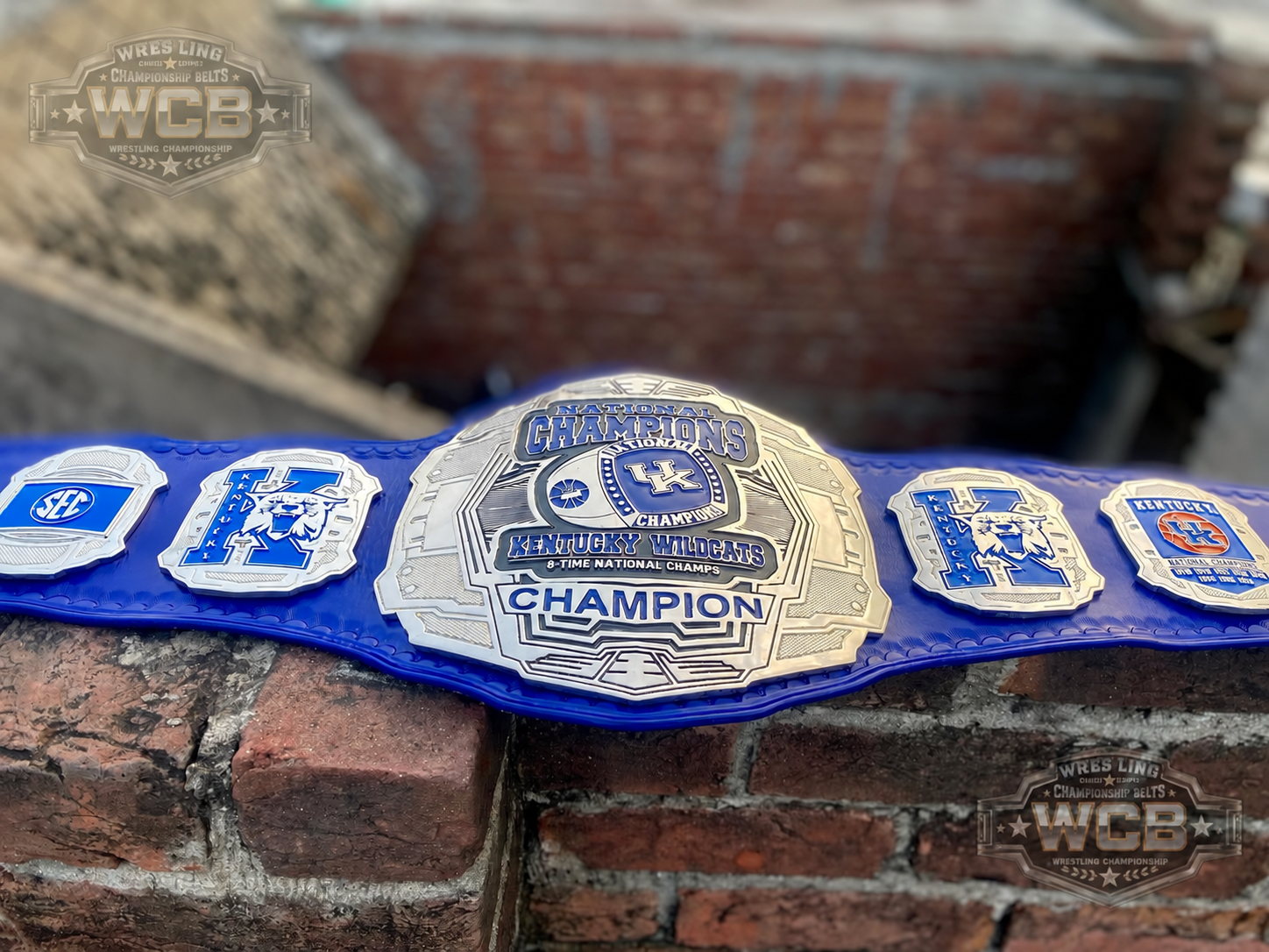 24K CNC Kentucky Wildcats National Champions Championship Belt – 8 Time NCAA Champs Collector Edition
