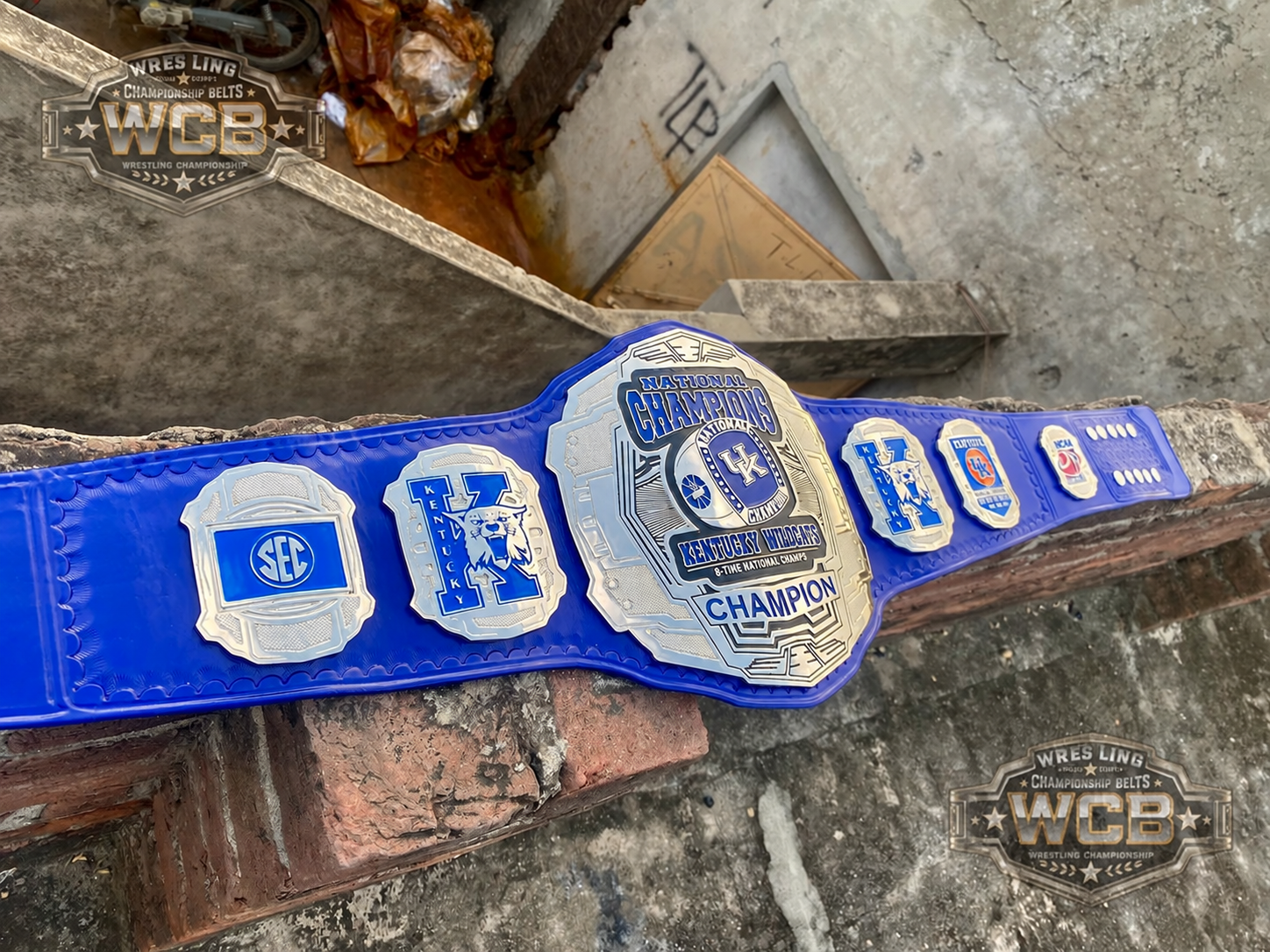 24K CNC Kentucky Wildcats National Champions Championship Belt – 8 Time NCAA Champs Collector Edition