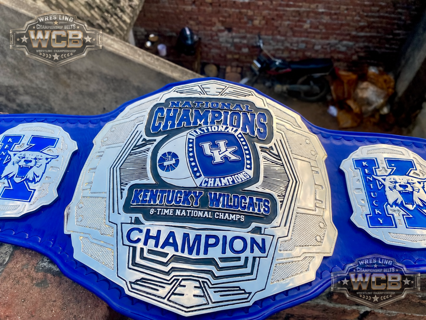 24K CNC Kentucky Wildcats National Champions Championship Belt – 8 Time NCAA Champs Collector Edition