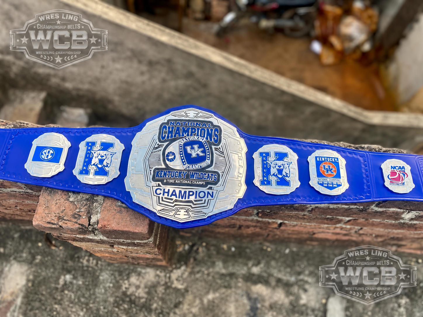24K CNC Kentucky Wildcats National Champions Championship Belt – 8 Time NCAA Champs Collector Edition