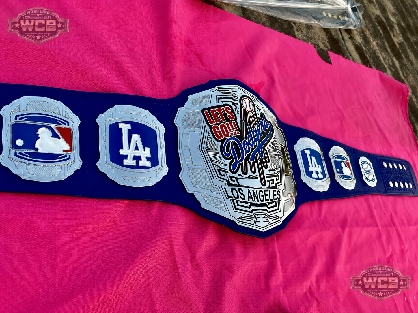 24K Los Angeles Dodgers Championship Belt – MLB Fan Title Replica (Blue Edition)