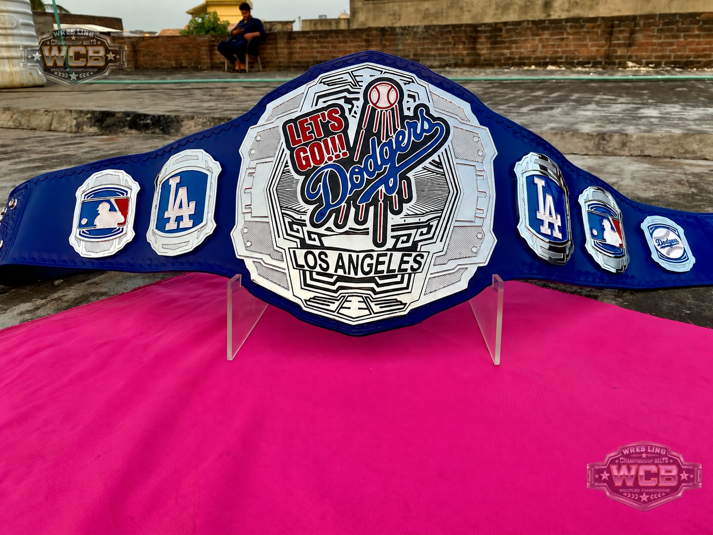 24K Los Angeles Dodgers Championship Belt – MLB Fan Title Replica (Blue Edition)