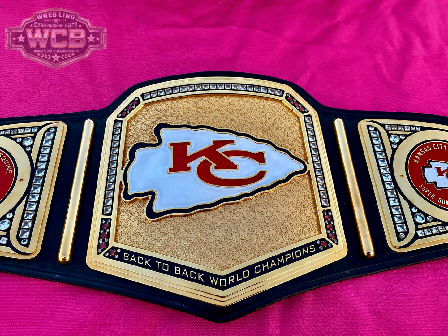 24K GOLD CNC Kansas City Chiefs Championship Belt – Back-to-Back World Champions Replica