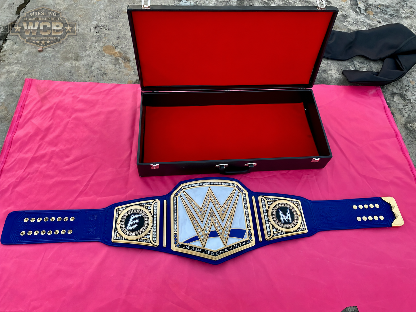 24K GOLD CNC Undisputed Championship Belt – Blue Universal Title Replica (Adult Size)